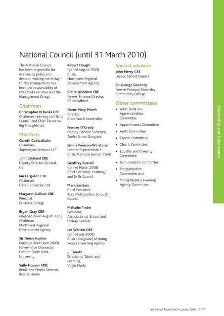 The Learning and Skills Councils Annual Report and Accounts for ...