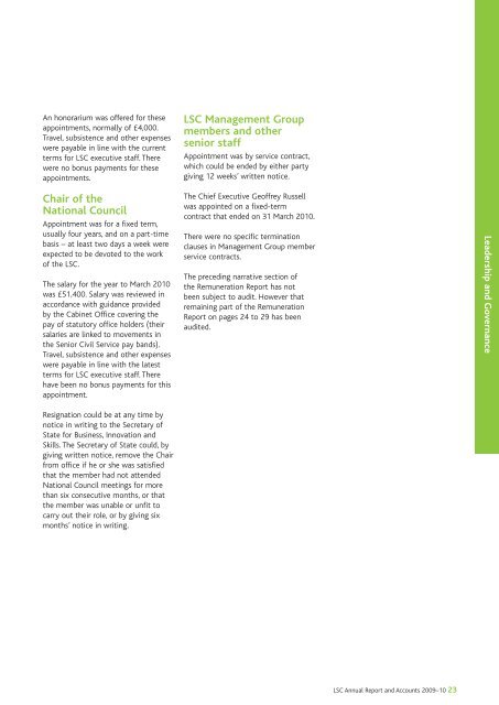 The Learning and Skills Councils Annual Report and Accounts for ...