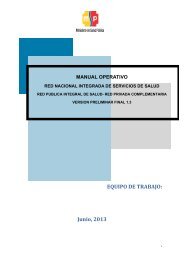 EQUIPO DE TRABAJO: Junio, 2013 - Ministerio de Salud PÃºblica