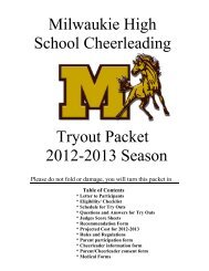 Milwaukie High School Cheerleading Tryout Packet 2012-2013 ...