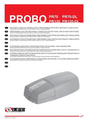 PROBO PR70 PR70-DL PR120 PR120-DL - Automatizari pentru porti