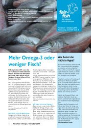 Mehr Omega-3 oder weniger Fisch? - Fair Fish