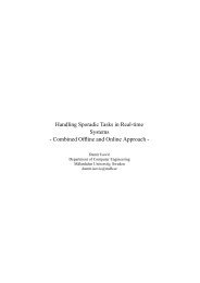 Handling Sporadic Tasks in Real-time Systems - Combined ... - MRTC