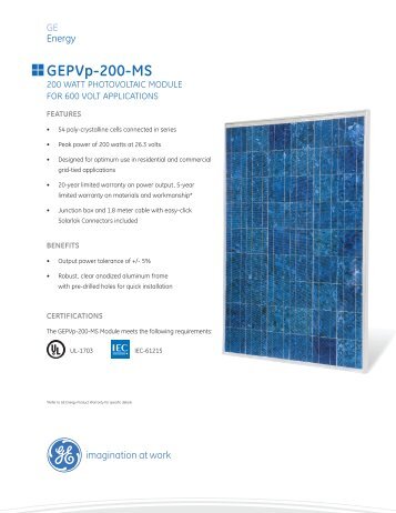 GEPVp-200-MS - Solar Energy of Illinois