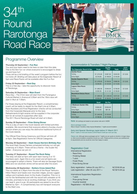 Round Rarotonga Road Race - Island Hopper Vacations