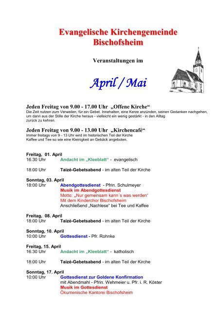 Termine April_Mai 2011 - Maintal-kirche.de