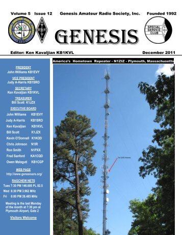 John Williams KB1EVY - Genesis Amateur Radio Society