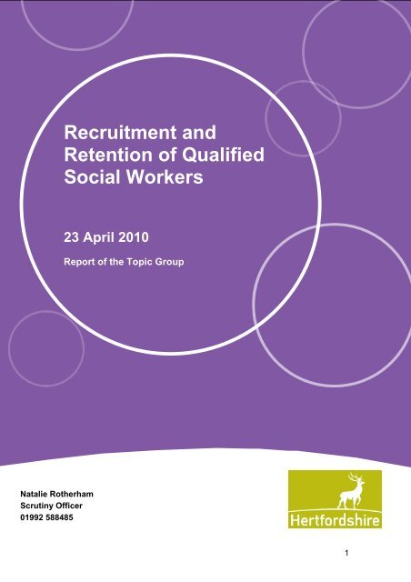 Recruitment and Retention of Qualified Social Workers