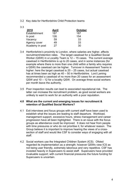 Recruitment and Retention of Qualified Social Workers