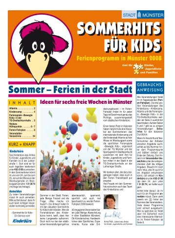 Sommerhits für Kids - Ferienprogramm in Münster ... - Stadt Münster