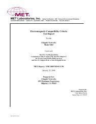 Electromagnetic Compatibility Criteria Test Report - Ubiquiti ...