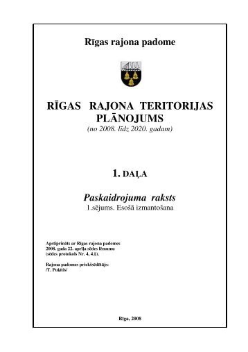 rÄ«gas rajona teritorijas plÄnojums - RÄ«gas PlÄnoÅ¡anas ReÄ£ions