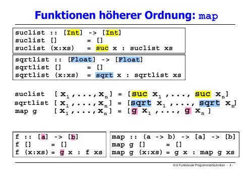 Funktionale Programmiertechniken