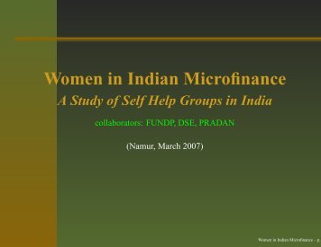 Women in Indian Microfinance - fucid