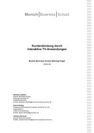 Kundenbindung durch interaktive TV ... - Munich Business School