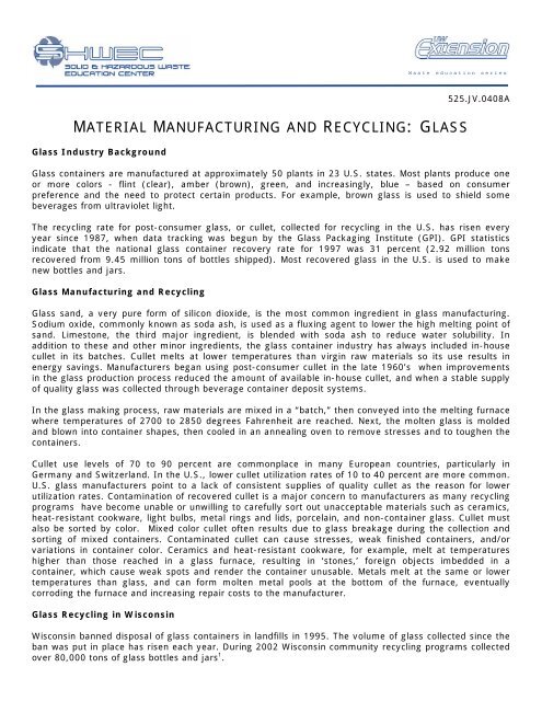 Glass Industry Background - UW-Milwaukee