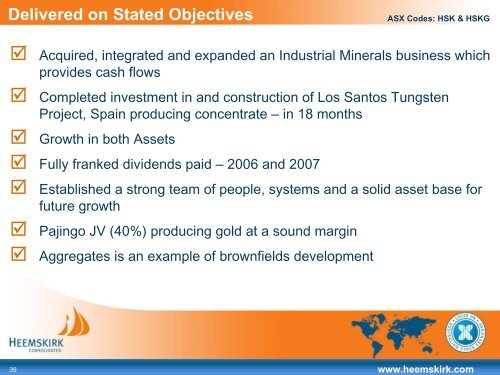 Mining 2008 Resources Convention Presentation - Heemskirk