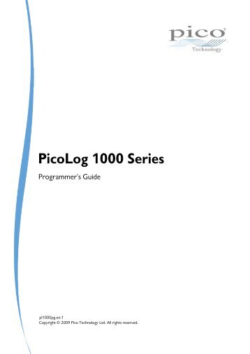 PicoLog 1000 Series Programmer's Guide - Pico Technology