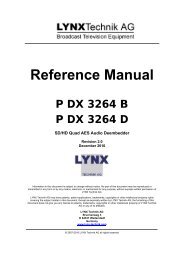 Reference Manual - LYNX Technik AG