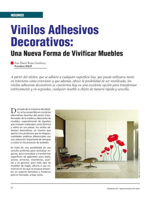 Insumos Adhesivos - Revista El Mueble y ...