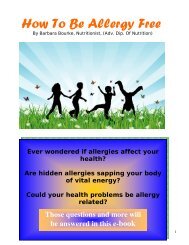 How To Be Allergy Free - Holistic Health Mackay