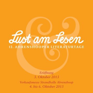 Programm 12. Ahrenshooper Literaturtage 2013 - Redaktion "Das ...
