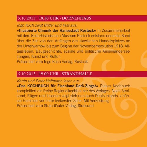 Programm 12. Ahrenshooper Literaturtage 2013 - Redaktion "Das ...