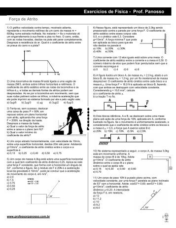 ForÃ§a de Atrito - Professor Panosso