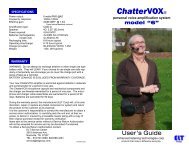 ChatterVOX 6 user guide - Centrum Sound