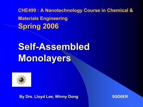 Download self-assembled monolayers lecture