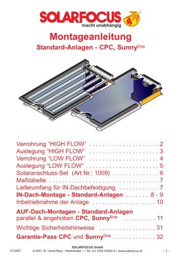 Montageanleitung Standard-Anlagen