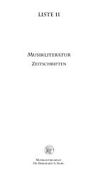 LISTE 11 MUSIKLITERATUR ZEITSCHRIFTEN - Musikantiquariat Dr ...