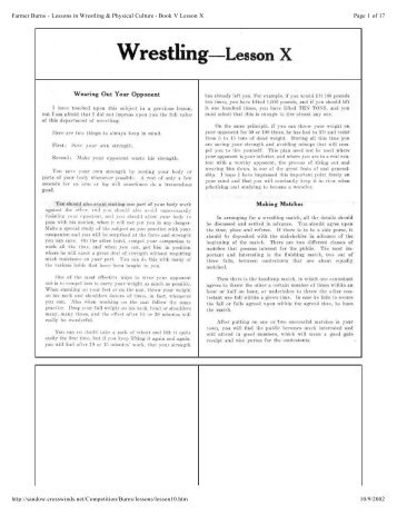 Page 1 of 17 Farmer Burns - Lessons in Wrestling & Physical ...