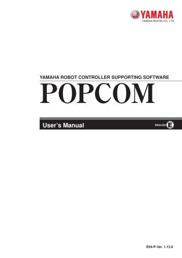 POPCOM Windows English - Yamaha Robotics