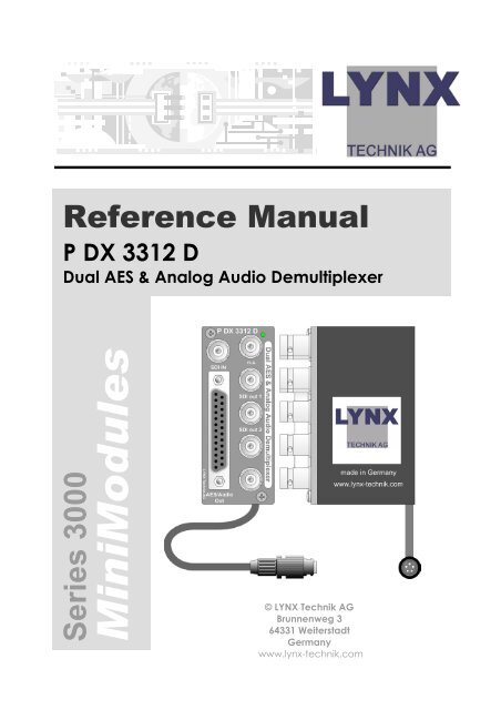 P DX 3312 D - LYNX Technik AG