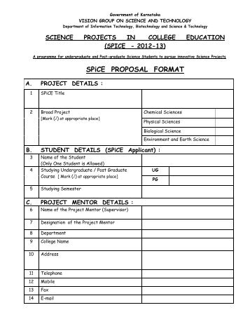 science projects format