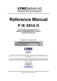 Reference Manual - LYNX Technik AG