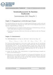 Blatt 3 (pdf) - Professur fÃ¼r VerkehrsÃ¶konometrie und -statistik