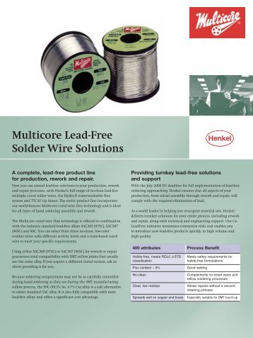 Multicore Lead-Free Solder Wire Solutions - Loctite.ph