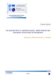 Dallo statuto dei lavoratori all'accordo di Pomigliano