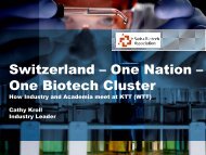 Switzerland – One Nation – One Biotech Cluster - elissi
