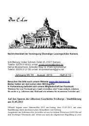 August 2013 - Vereinigung Ehemaliger LessingschÃ¼ler Kamenz VEL