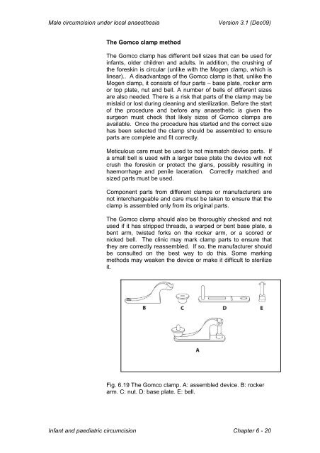 Manual for Male Circumcision under Local Anaesthesia