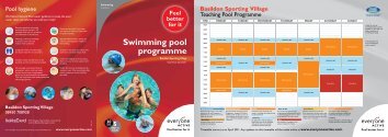 Swimming pool programme - Everyone Active