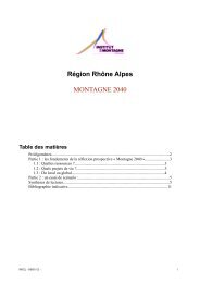 RÃ©gion RhÃ´ne Alpes MONTAGNE 2040
