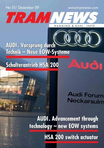 Schalterantrieb HSA 200 AUDI . Vorsprung durch ... - Hanning & Kahl