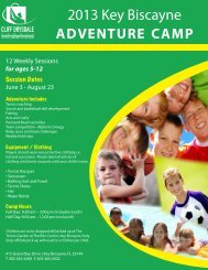 Miami-Key Biscayne Summer Adventure Camp - Cliff Drysdale Tennis