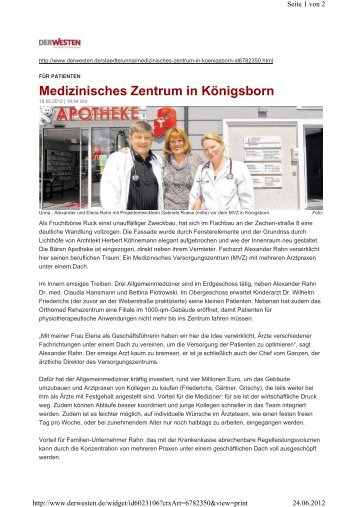 Medizinisches Zentrum in Königsborn - MVZ Königsborn