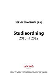 SERVICEÃKONOM Studieordning EA Dania Skive september 2010