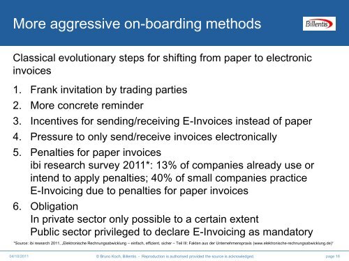 E-Invoicing - Billentis